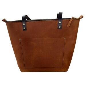 Portland Leather Zipper Tote Bag in Dakota Size Medium NWOT